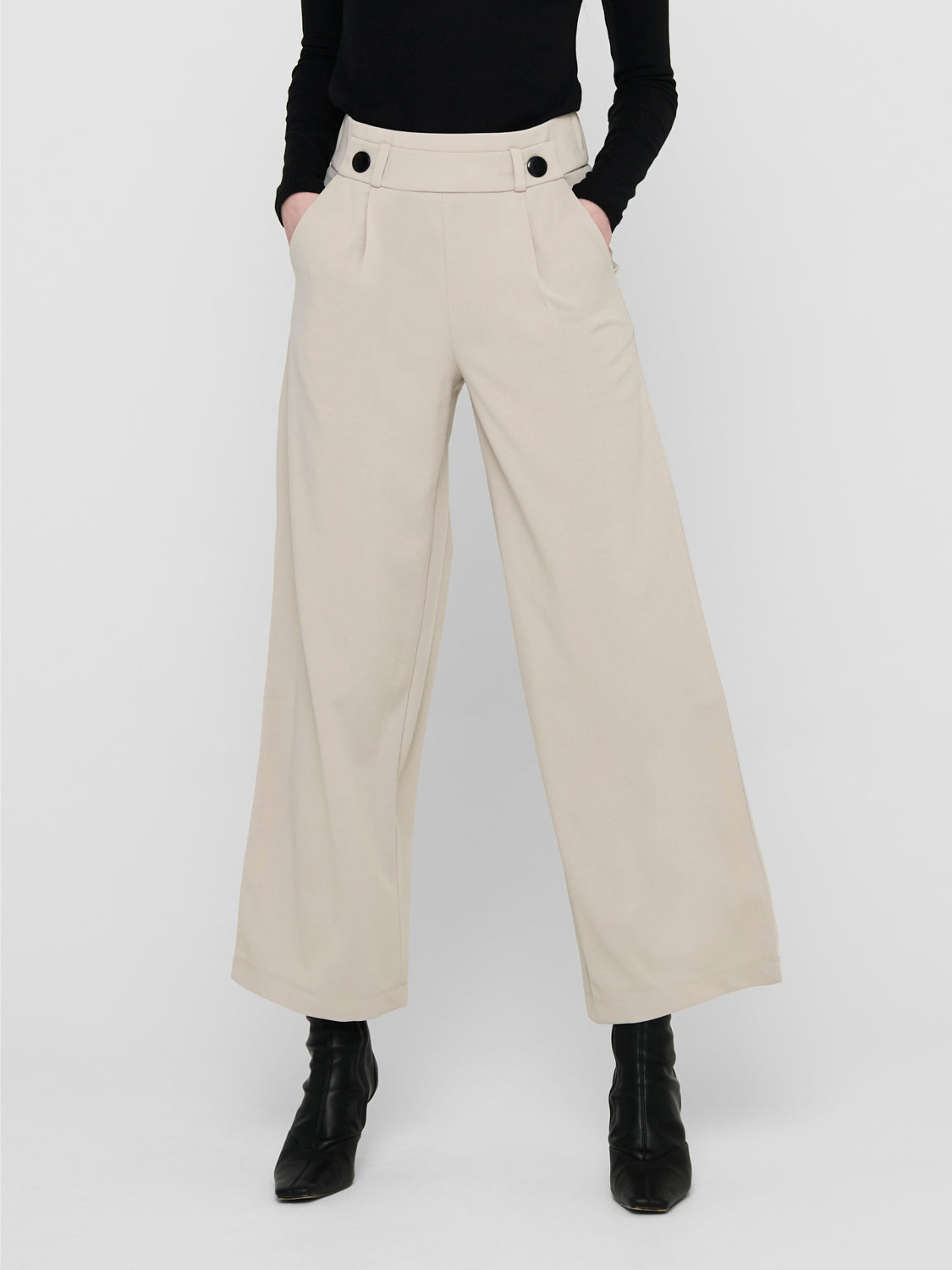 JDYGEGGO MW Wide Pant - Beige